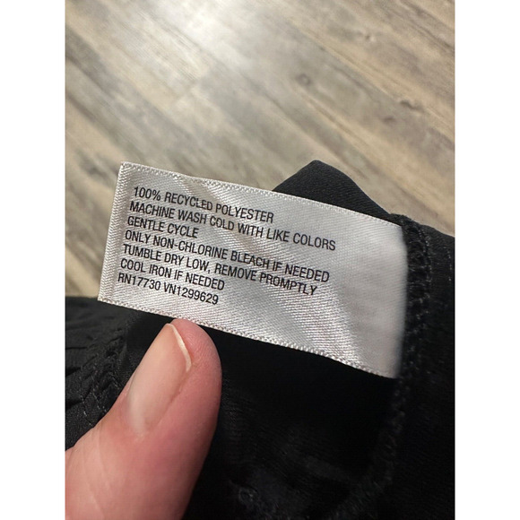 Knox Rose Women's Long Sleeve Satin Dress Black Size XS Bubble Sleeve LBD - Picture 5 of 6